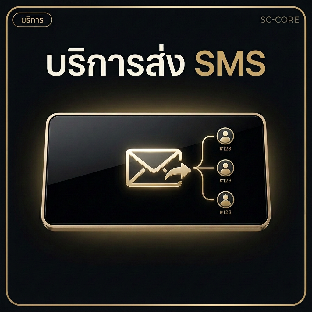 บริการส่ง SMS ภาพดิจิทัลพรีเมียมกรอบทองมุมโค้ง